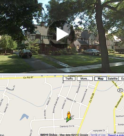 Click here to navigate to Google Street View, beginning on Avalon Drive